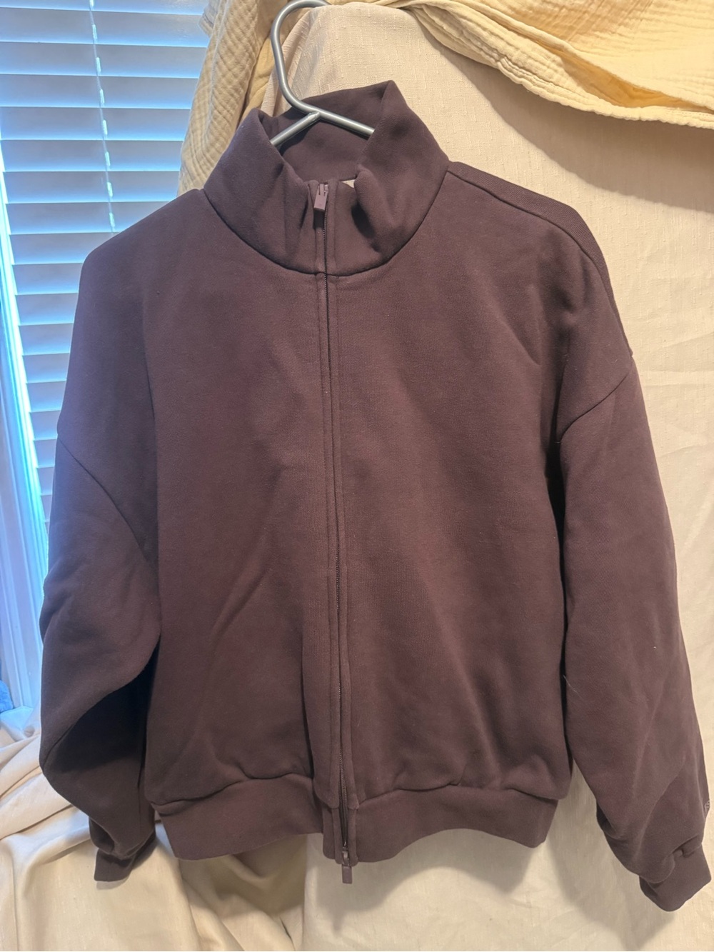Fear of God Essentials Plum Zip sweatshirt